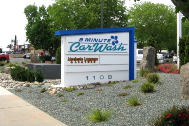 Monument Sign Design for 5 Minute Car Wash